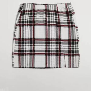 Plaid Women's Skirt - Black, White, Red
